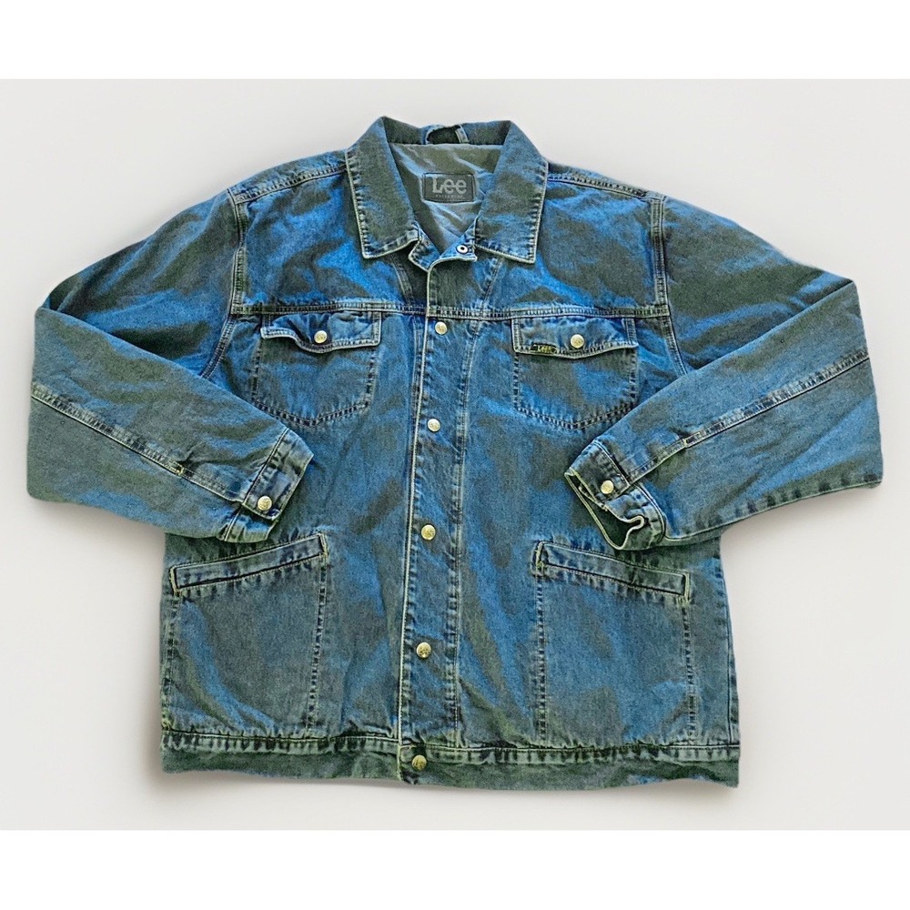 Vintage Y2K - LEE Denim Iconic Workwear Snap Button OVERSIZED Chore Jacket - L